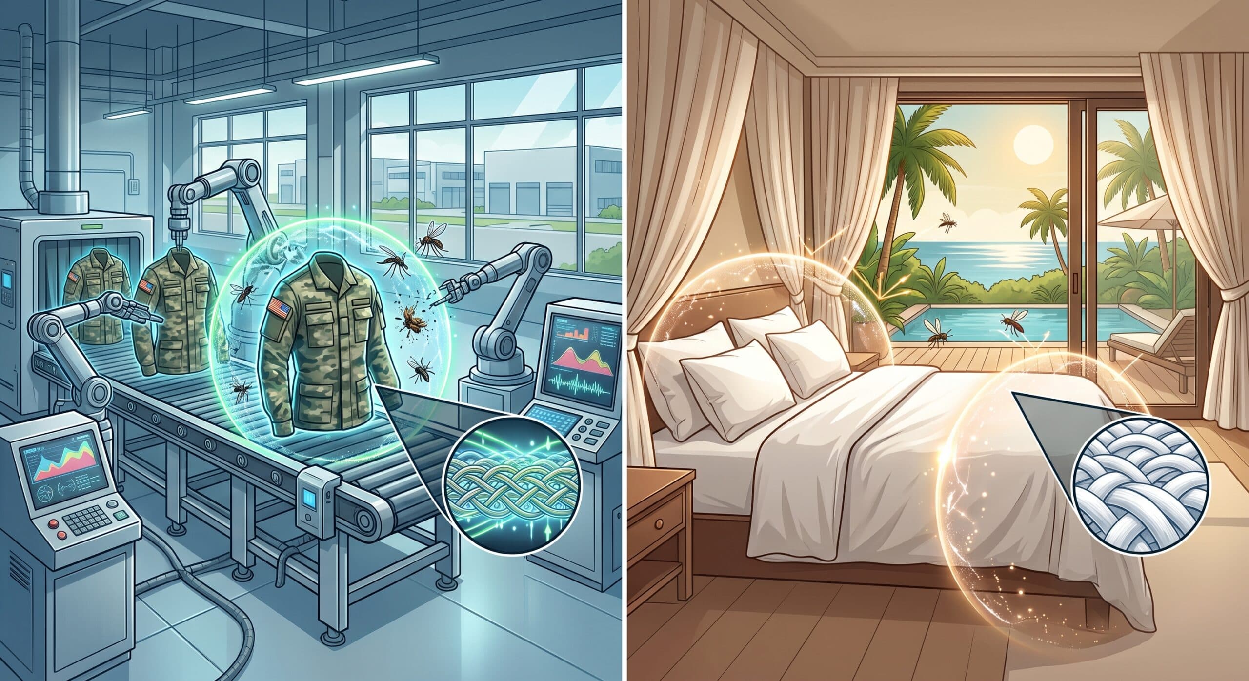 A Patented Insect-Barrier Technology Built for Defense, Now Heading to Hotels and Hospitals